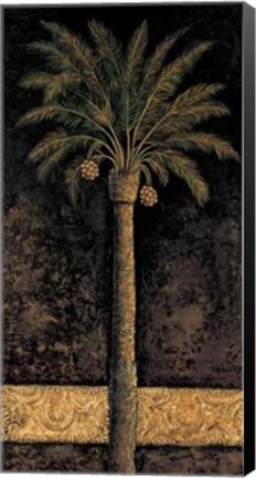 Framed Andre Mazo - Dusk Palms I Size 19.75x39.5 Print