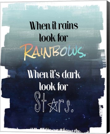 Framed Look for Rainbows Print