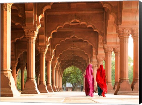 Framed Women in Traditional Dress, India Print