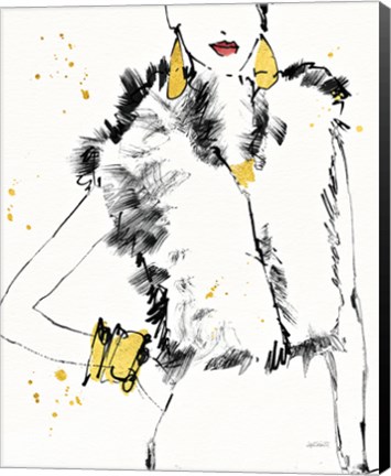Framed Fashion Strokes IV Print