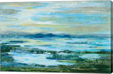 Framed Northern Lake Green Print