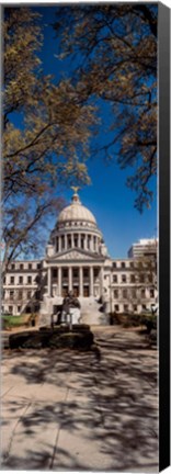 Framed Statue outside a Government Building, Mississippi State Capitol, Jackson, Mississippi Print