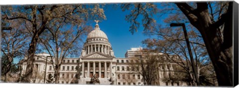 Framed Statue outside Mississippi State Capitol, Jackson, Mississippi Print