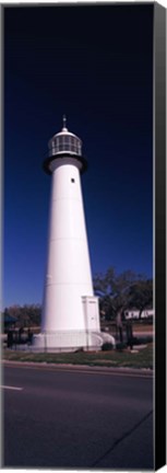 Framed Lighthouse at the roadside, Biloxi Lighthouse, Biloxi, Mississippi Print