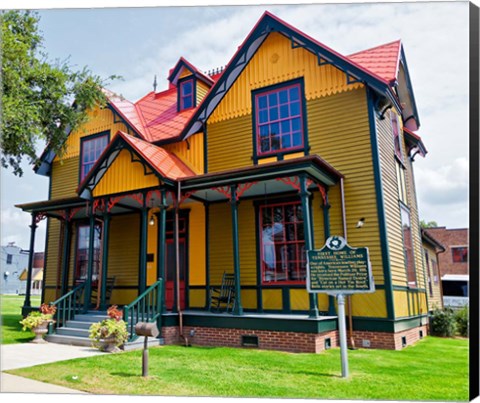 Framed Exterior of Tennessee Williams&#39; Birthplace, Columbus, Mississippi Print