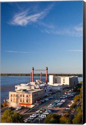 Framed Ameristar Casino, Mississippi River, Mississippi Print