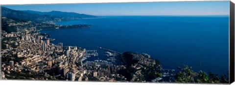 Framed City at the waterfront, Monte Carlo, Monaco Print