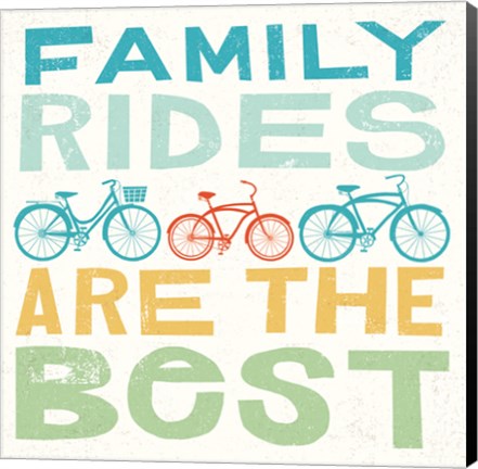 Framed Lets Cruise Family Rides I Print