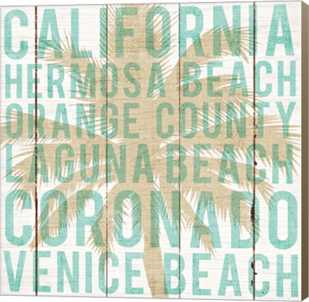 Framed Bon Voyage California Palm Print