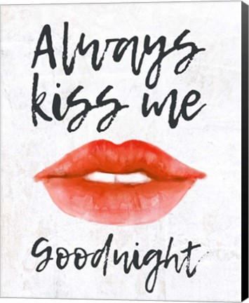 Framed Lips - Kiss Me Goodnight Print