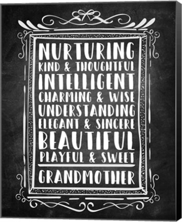 Framed Grandma - Chalkboard Print