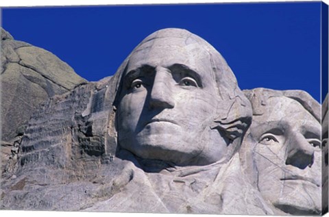 Framed Presidents Washington and Jefferson, Mount Rushmore, South Dakota Print