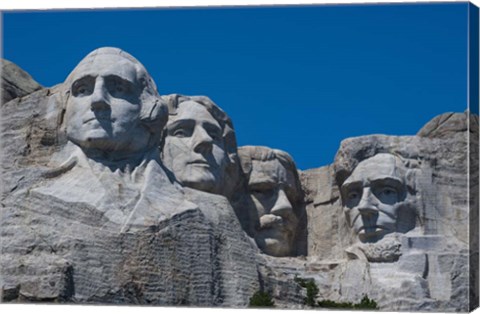 Framed Blue Skies over Mount Rushmore, South Dakota Print