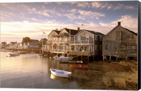 Framed Massachusetts, Nantucket Island, Old North Wharf Print