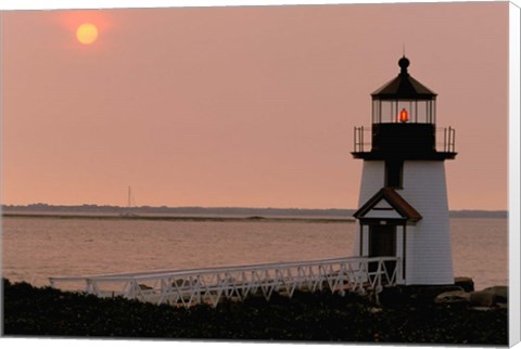 Framed Brant Point lighthouse, Nantucket Print