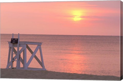 Framed Massachusetts, Nantucket, Jetties Beach Lifeguard Print