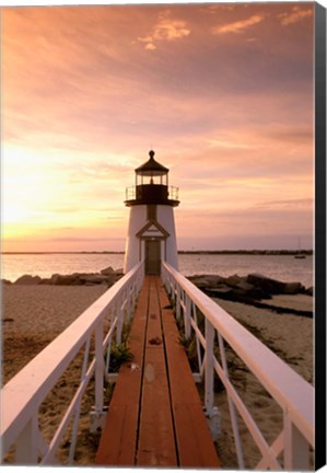 Framed Massachusetts Nantucket Island, Brand Point island Print