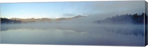 Framed Lake with mountain range in the background, Chocorua Lake, White Mountain National Forest, New Hampshire Print