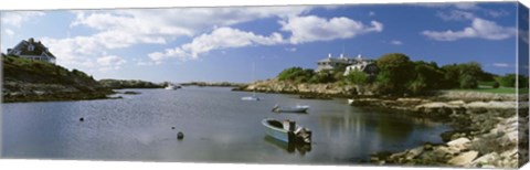 Framed Boats in the ocean, Ocean Drive, Newport, Rhode Island Print