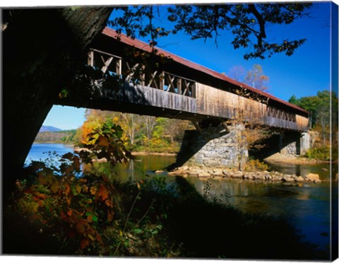 Framed New Hampshire, Blair Bridge, Pemigewasset River Print