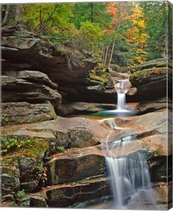 Framed Sabbady Falls,White Mountains National Forest New Hampshire Print