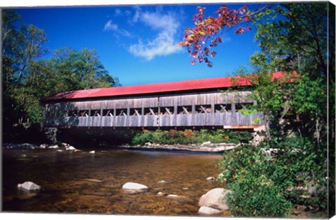 Framed Covered Albany Bridge Over the Swift River, New Hampshire Print