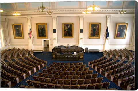 Framed Concord Capitol building, New Hampshire Print