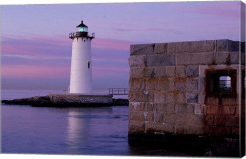 Framed Fort Constitution, State Historic Site, Portsmouth Harbor Lighthouse, New Hampshire Print