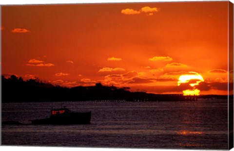 Framed Sunrise at the Mouth of Piscataqua River, New Hampshire Print