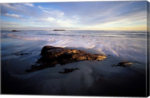 Framed Low Tide and Surf, Wallis Sands State Park, New Hampshire Print