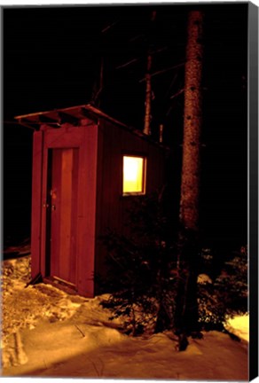 Framed Outhouse at the Sub Sig Outing Club&#39;s Dickerman Cabin, New Hampshire Print