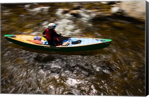 Framed Canoeing the Ashuelot River in Surry, New Hampshire Print