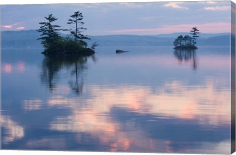 Framed Dawn on Lake Winnepesauke, Moultonboro Neck, Moultonboro, New Hampshire Print