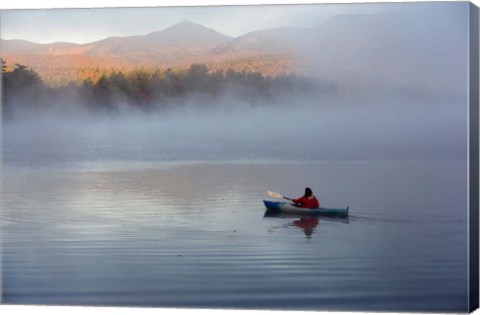 Framed Kayaking on Chocorua Lake, New Hampshire Print