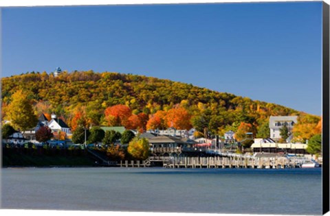 Framed Weirs Beach on Lake Winnipesauke, Laconia, New Hampshire Print