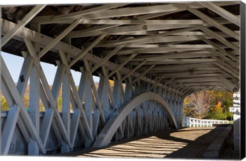 Framed Covered Bridge over the Upper Ammonoosuc River, Groveton, New Hampshire Print