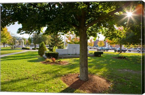 Framed Town Green in Claremont, New Hampshire Print