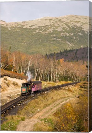 Framed Cog Railroad on Mt Washington, New Hampshire Print