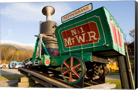Framed Old engine from the cog railroad on Mt Washington in Twin Mountain, New Hampshire Print