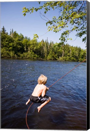 Framed Rope swing, Mollidgewock SP, New Hampshire Print