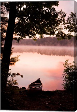 Framed Canoe, Pawtuckaway Lake, New Hampshire Print