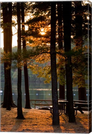 Framed Sunset, Pawtuckaway Lake, New Hampshire Print