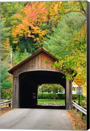 Framed Coombs Covered Bridge, Ashuelot River in Winchester, New Hampshire Print