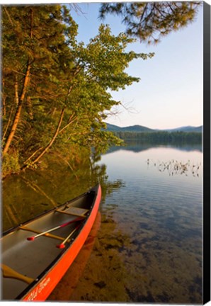 Framed Canoe, White Lake State Park, New Hampshire Print