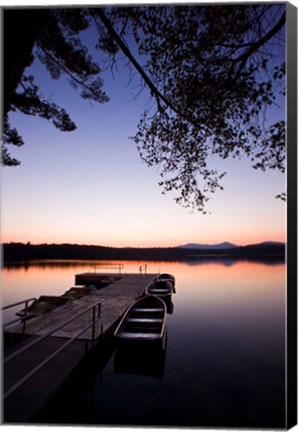 Framed Dock, White Lake State Park, New Hampshire Print