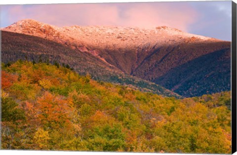 Framed Autumn, Mt Lafayette, New Hampshire Print