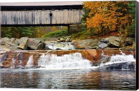 Framed Covered bridge over Wild Ammonoosuc River, New Hampshire Print