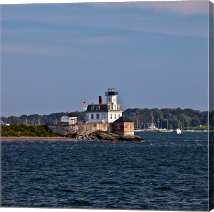 Framed Rose Island Lighthouse, Newport, Rhode Island Print