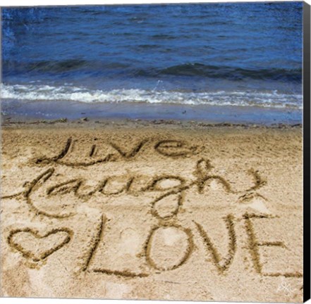 Framed Live Laugh Love In The Sand Print