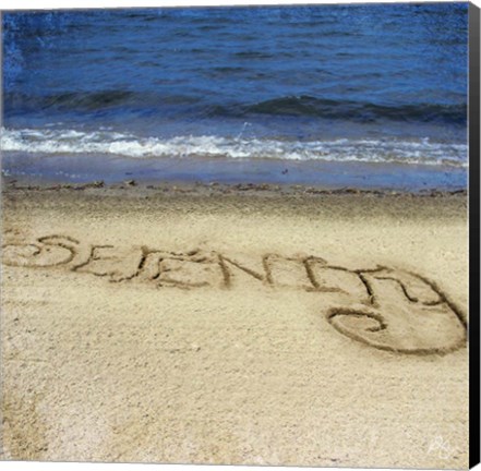 Framed Serenity In The Sand Print